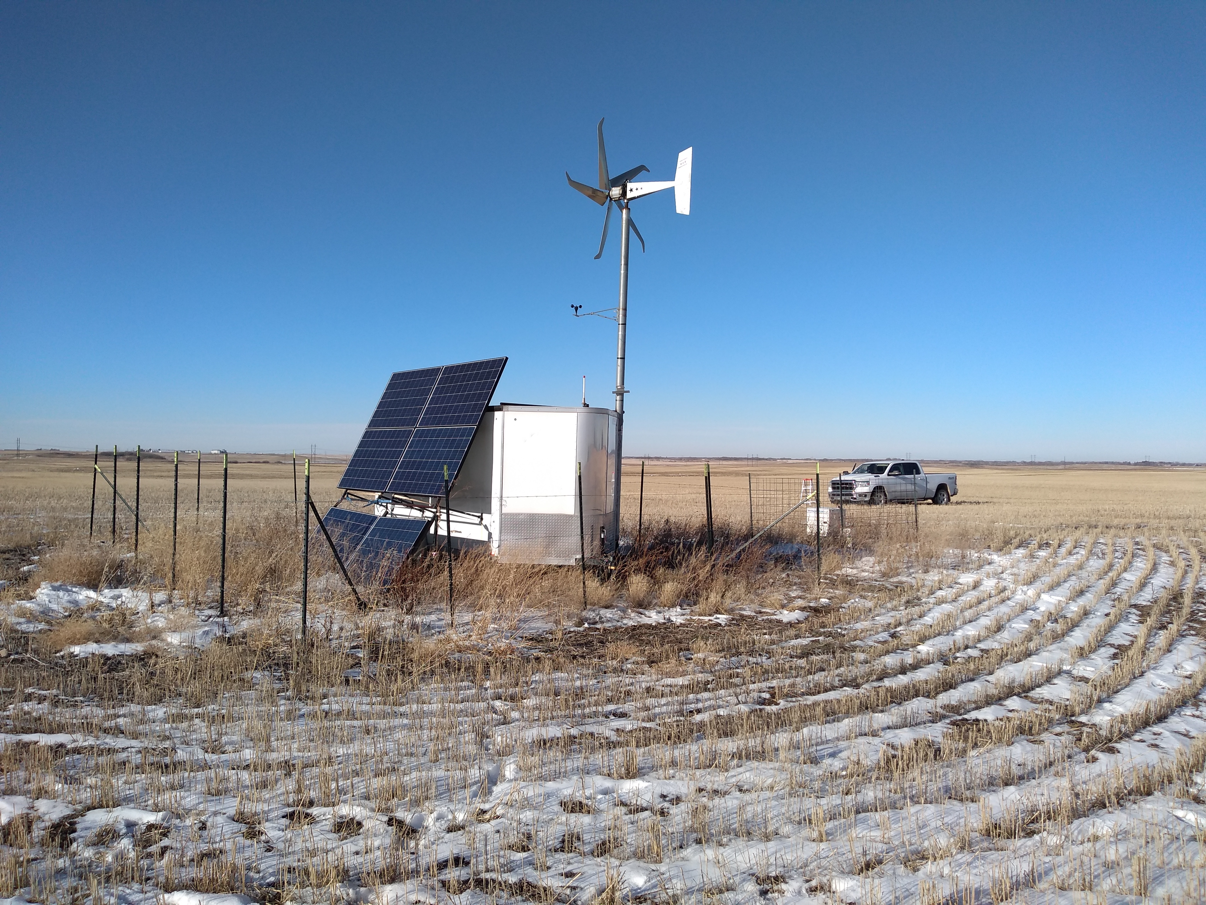 Remote power system trailer with lidar in the Canadian prairies